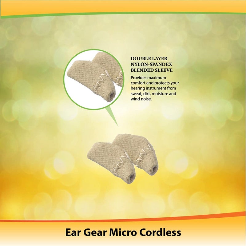 EAR GEAR سماعة إير جير ميكرو اللاسلكية - لحماية أجهزة السمع أو مكبرات السمع من الأوساخ، العرق، الرطوبة، الرياح - تناسب أجهزة السمع حتى 1" - Image 2